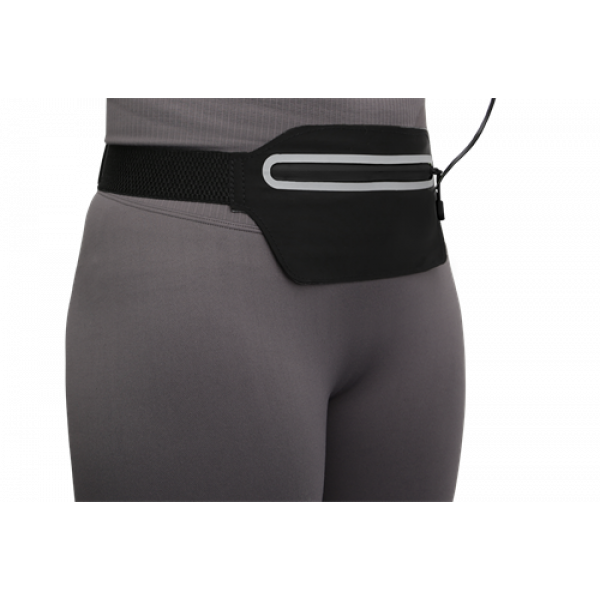 STREETZ Sport waist bag, reflective, fits most mobile phones, black SPO-003
