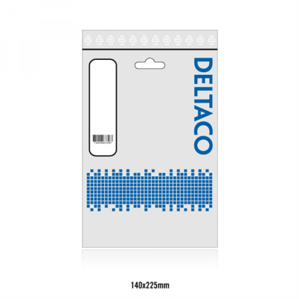 DELTACO U/FTP Cat6a patchkabel, delta cert, LSZH, 0,5m, gul