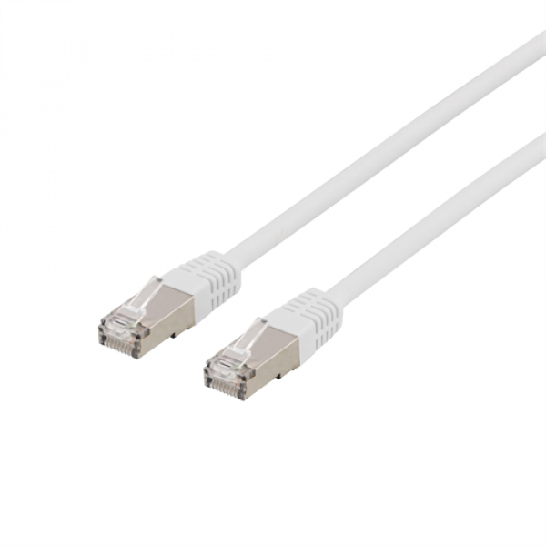 DELTACO U/FTP Cat6a patchkabel, 1,5m, 500MHz, LSZH, vit
