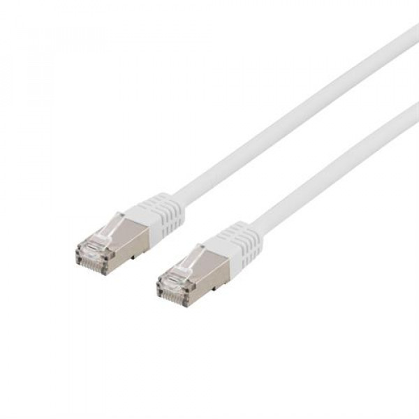 DELTACO U/FTP Cat6a patchkabel, LSZH, 3m, vit