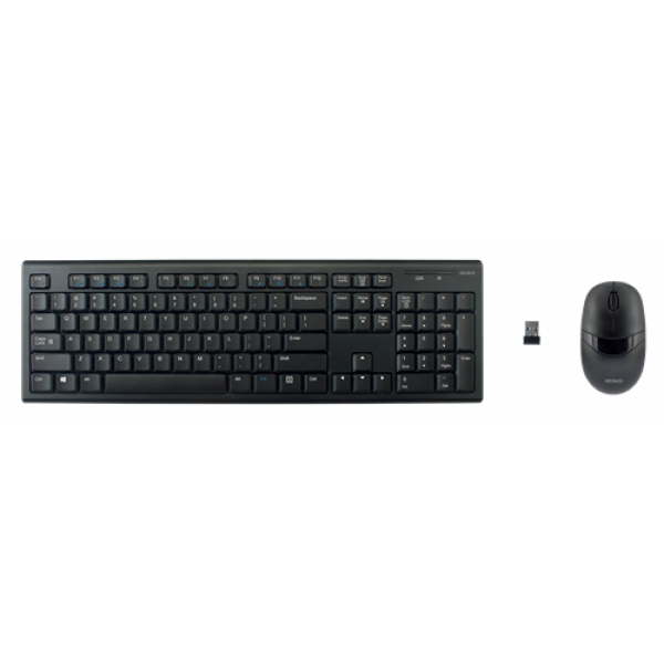DELTACO wireless combo kit, keyboard and mouse, 10m range, US layout TB-114-US