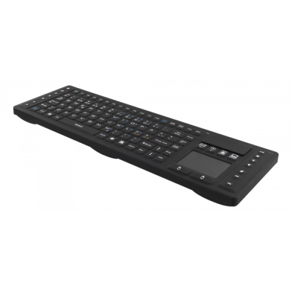 DELTACO trådlösa tangentbord i silikon med touchpad, IP68, svart TB-503