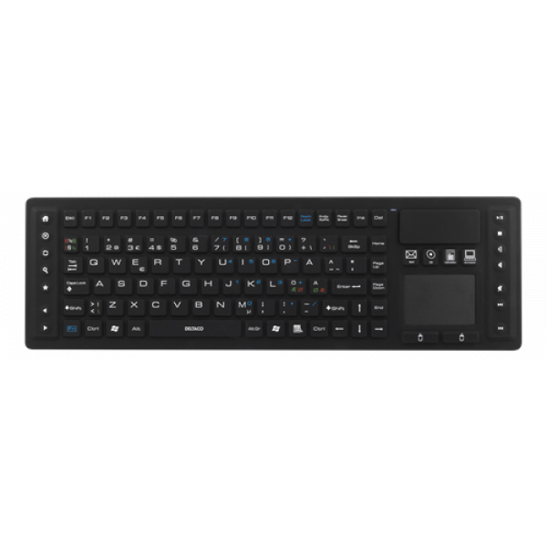 DELTACO trådlösa tangentbord i silikon med touchpad, IP68, svart TB-503