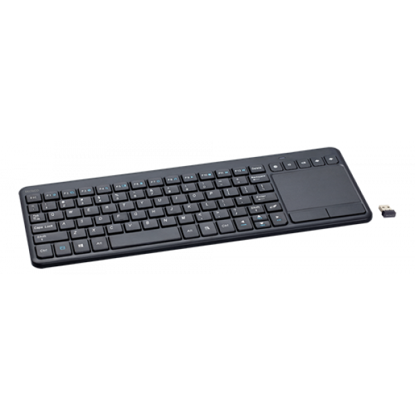 DELTACO wireless mini keyboard with touchpad, English layout, 2.4G, bl TB-504-EN