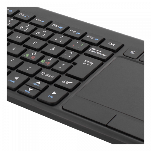 DELTACO Trådlöst mini tgb, Nordisk, touchpad, USB, svart TB-504