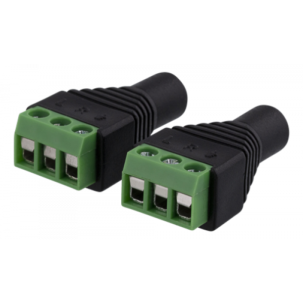 DELTACO 3-polig Skruvplint till 3,5mm, 2-Pack, Skruvfix, 3,5mm hona, s TBL-1008