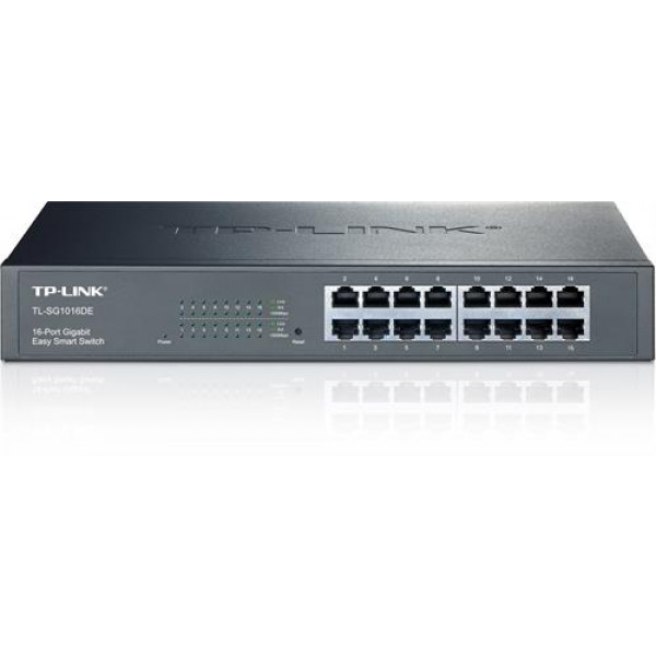 Nätverksswitch TP-Link 16-Port Gigabit Easy Smart Switch- 16 10-100-1000Mbps RJ45 ports