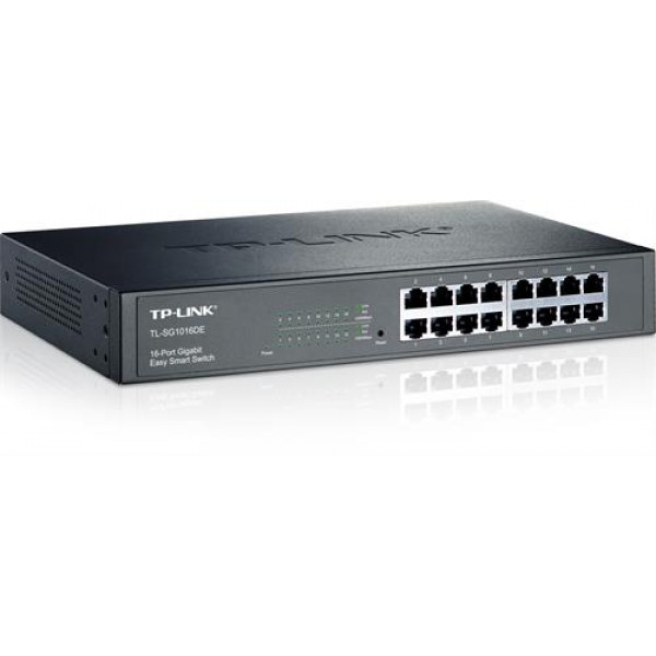 Nätverksswitch TP-Link 16-Port Gigabit Easy Smart Switch- 16 10-100-1000Mbps RJ45 ports