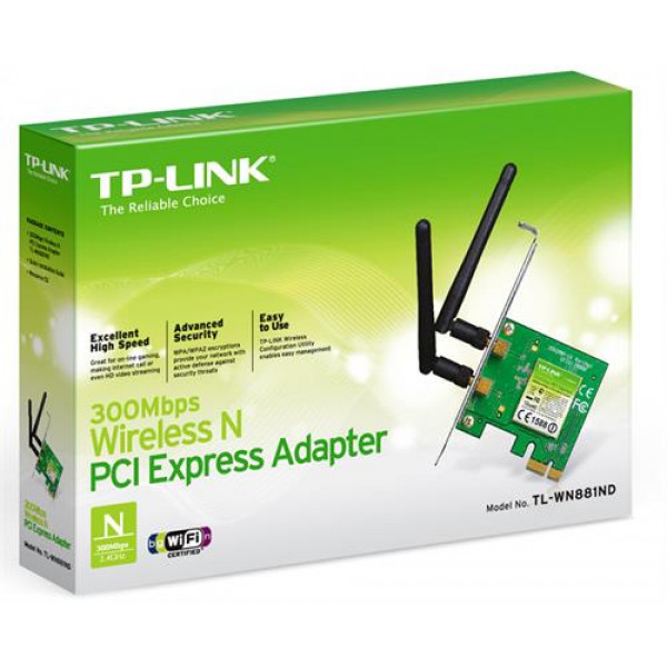 Trådlöst nätverkskort PCI-E - TP-Link N300.