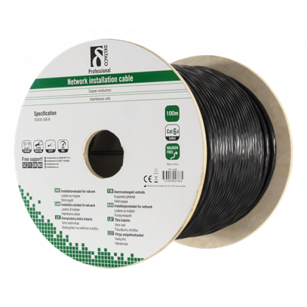 Cat 6A Outdoor Installation U/FTP 100m blacK TP-49B