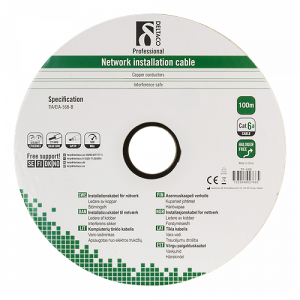 Cat 6A Outdoor Installation U/FTP 100m blacK TP-49B