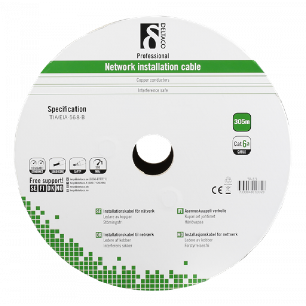 Cat6A Outdoor cable SFTP black 305m