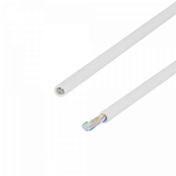 DELTACO U/UTP Cat6a installationskabel, slim 28AWG, 100m, LSZH, vit TP-56CS