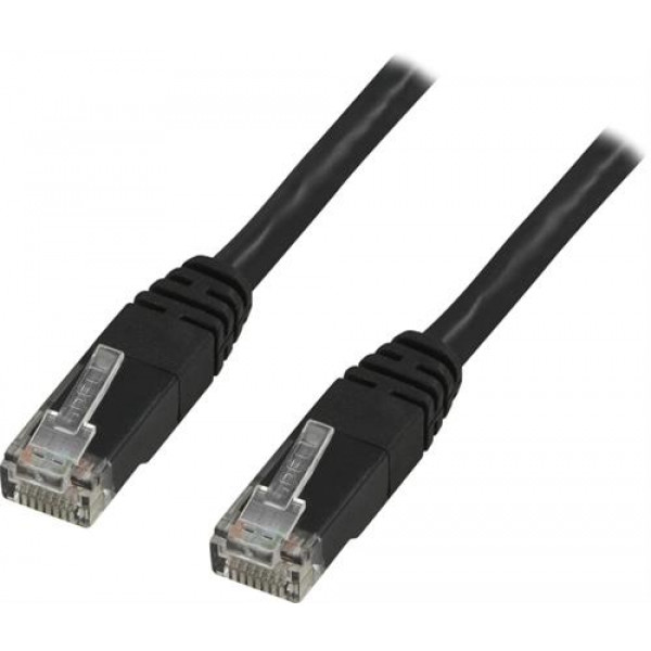 DELTACO U/UTP Cat6 patchkabel 1,5m, svart