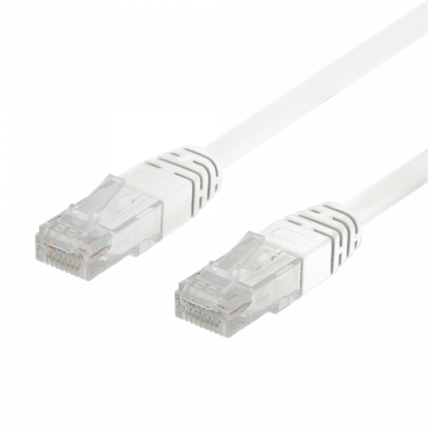 DELTACO U/UTP Cat6 patchkabel, LSZH, 1m, vit, 50-pack TP-61V-50P