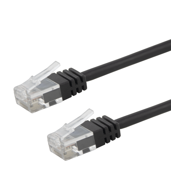 U/UTP Cat6 AWG28 patch cable, 20,0m, black, LSZH TP-620S-SLIM