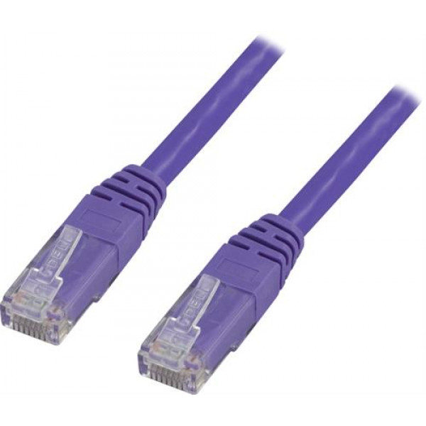 DELTACO U/UTP Cat6 patchkabel, LSZH, 5m, lila