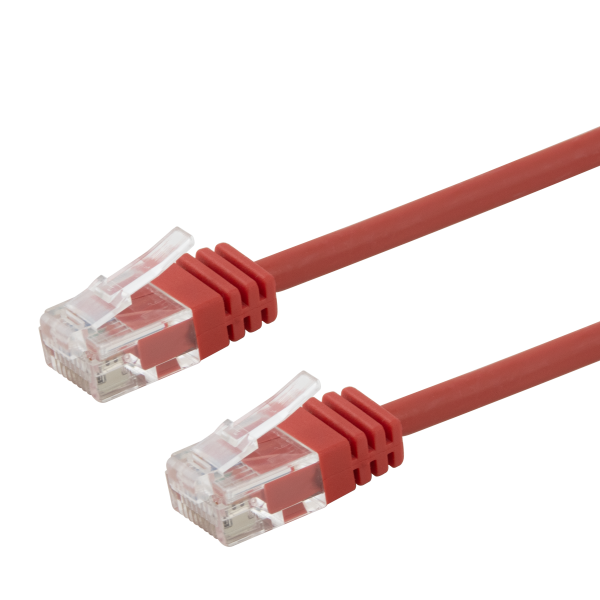 U/UTP Cat6 AWG28 patch cable, 5,0m, red, LSZH TP-65R-SLIM