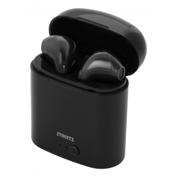 STREETZ True Wireless Grand semi-in-ear, 350 mAh case, black TWS-0007