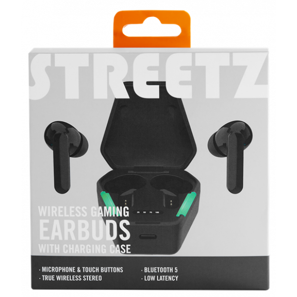 STREETZ True Wireless Stereo, Gaming, in-ear, matte black TWS-115