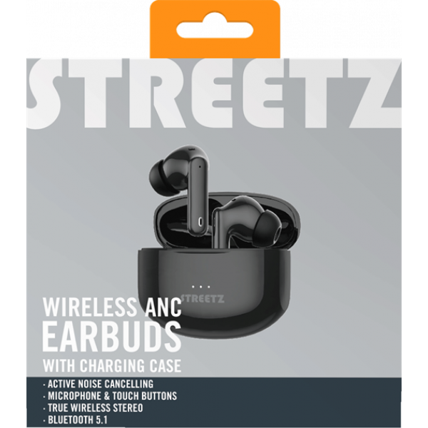 STREETZ True Wireless Stereo, ANC, in-ear, matte black TWS-116