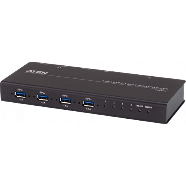 ATEN 4-portars Industriell USB switch, USB 3.1 Gen 1, USB KM switch, s US3344I-AT