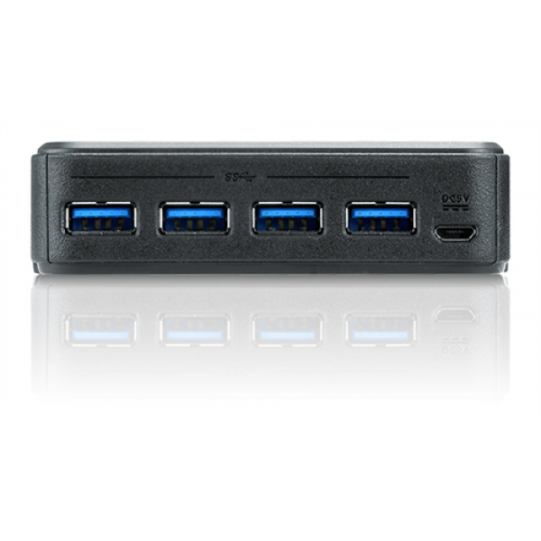 ATEN USB 3.0 hubb för 4 datorer, 4xUSB A hona, 4xUSB B hona, svart US434-AT