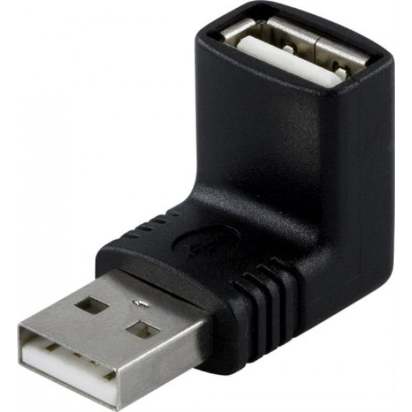 DELTACO Adapter, USB A ha - A ho, vinklad