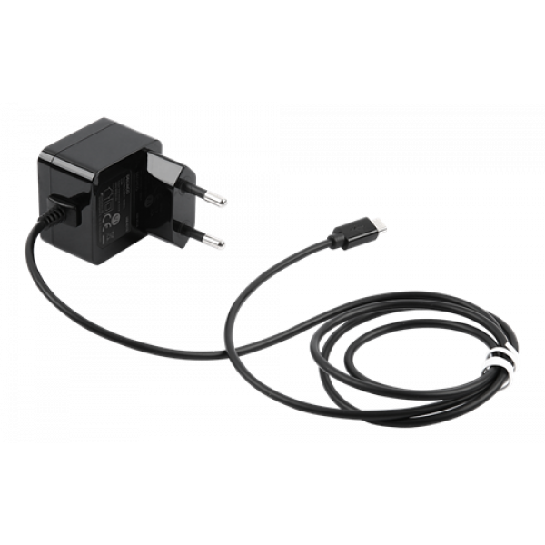 DELTACO Micro USB wall charger, 2,4 A, 1 m fixed cable, 12 W total USB-AC178