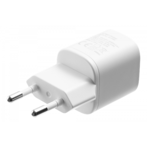 DELTACO USB wall charger, USB-A, 2,4 A, incl. 1 m USB-A to Lightning USB-AC181