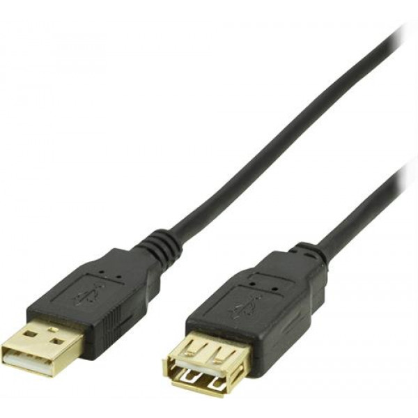 USB förlängning (2m) GOLD