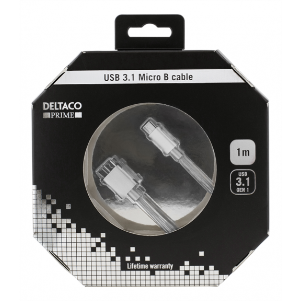 USB 3.1 CM to Micro 1m Silver