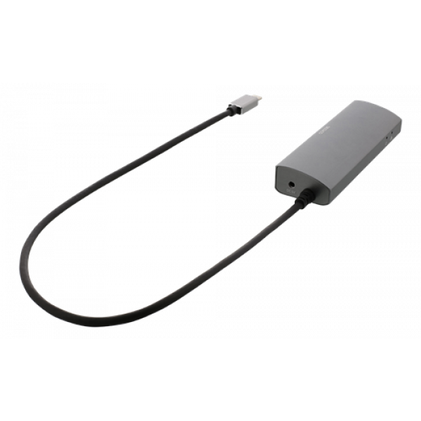 DELTACO USB-C Hub och Nätverksadapter, USB-C ha, RJ45 ho, 3xUSB-A 3.0 USBC-1294