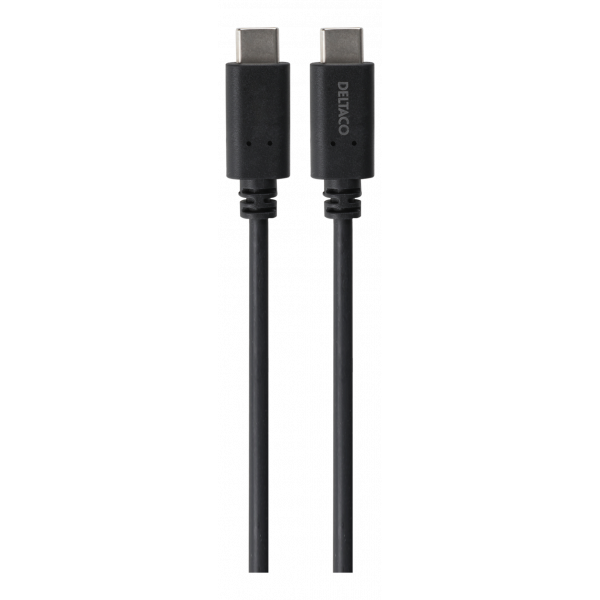 DELTACO USB3.2 gen1, USB-C - USB-C, 5A EPR, 1m, black USBC-1501-LSZH