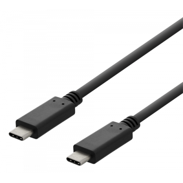 DELTACO USB 2.0 kabel, Typ C - Typ C, 3m, svart USBC-2003