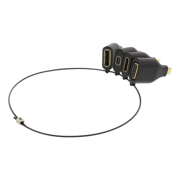 DELTACO Office, USB-C ADAPTER RING, mDP, DP, VGA, HDMI USBC-AR1