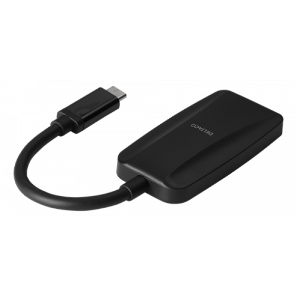 DELTACO USB-C - DP adapter, USB-C ha, DP ho, 7680x4320 30Hz, svart USBC-DP8K