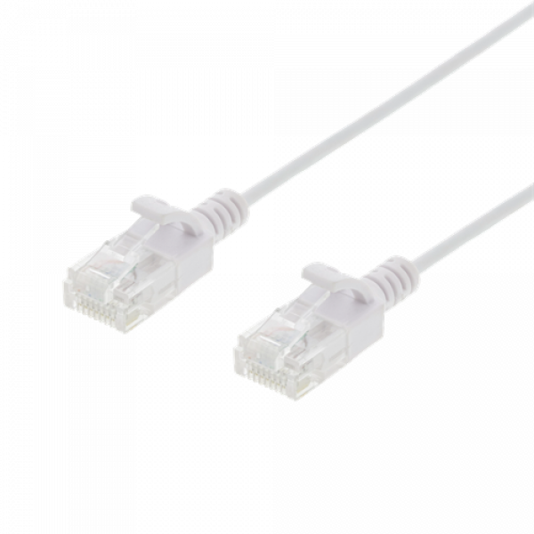 DELTACO Ultra Slim U/UTP Cat.6 patchkabel, 2.6mm, 1m, svart UUTP-1411