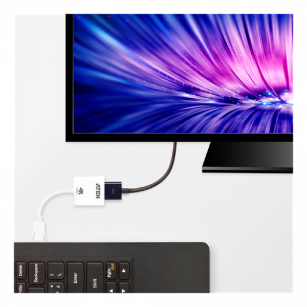 ATEN DisplayPort to True 4K HDMI Active Adapt VC986B-AT