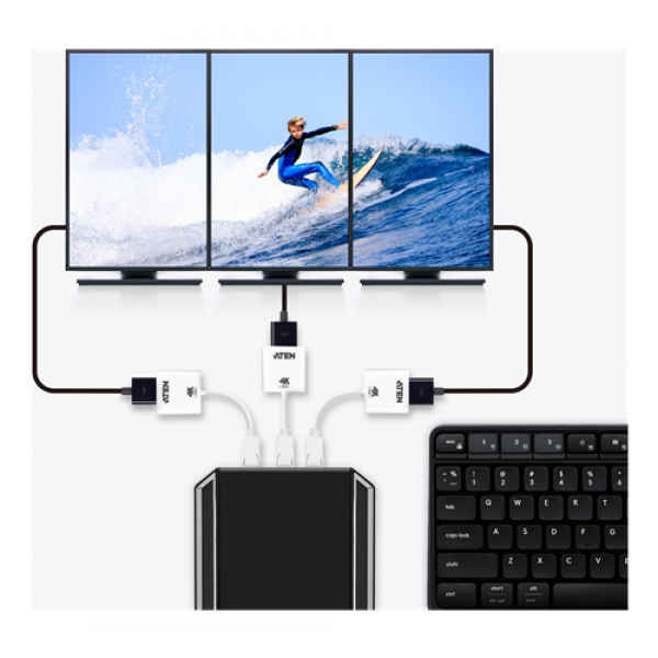 ATEN DisplayPort to True 4K HDMI Active Adapt VC986B-AT