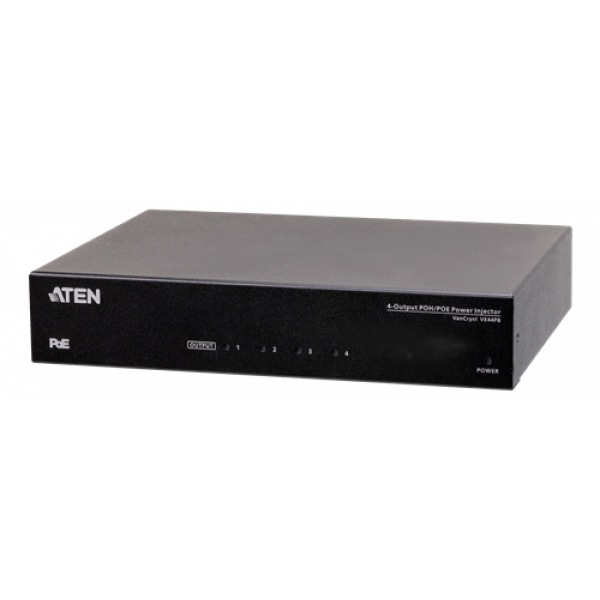 ATEN 4-Output POH/POE Power Injector VE44PB-AT-G