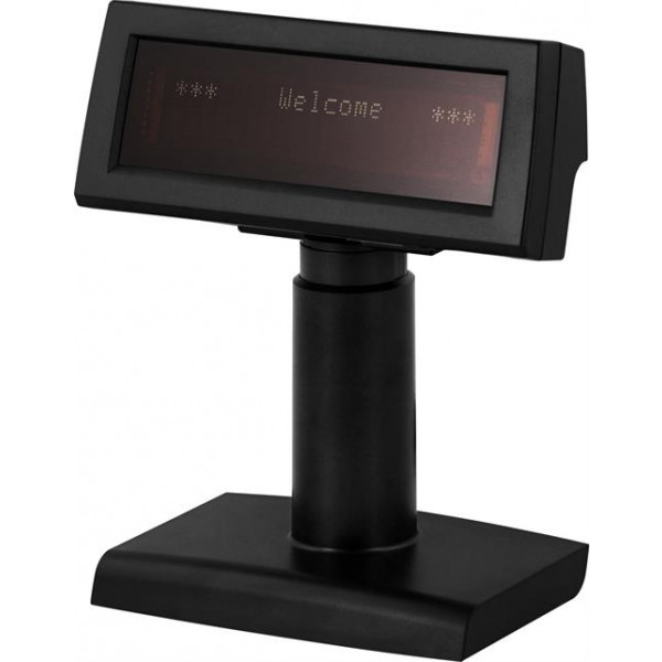 Kunddisplay, 2x20 tecken, USB, svart