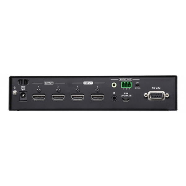 ATEN 2x2 True 4K HDMI Matrix Switch with Audio De-Embedder,IR,RS-23 VM0202HB-AT-G