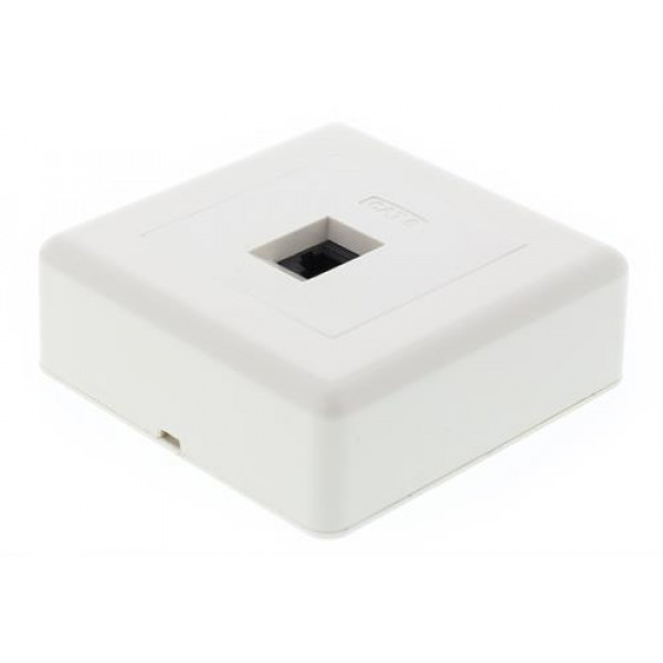 DELTACO Vägguttag utanpåliggande UTP 1XRJ45, Cat6