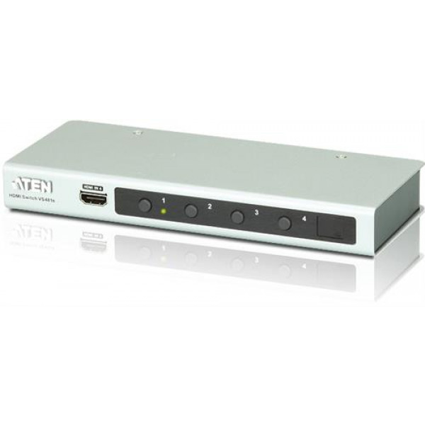 ATEN VS481B, HDMI-switch, 4 ingångar - 1 utgång, UHD/4K, silver VS481B-AT-G