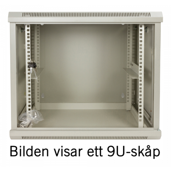 TOTEN System Z, 19” väggskåp, 9U, 600x600, glasdörr, vit ZS66096000