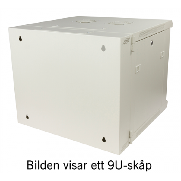 TOTEN System Z, 19” väggskåp, 9U, 600x600, glasdörr, vit ZS66096000