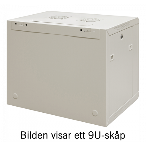 TOTEN System Z, 19” väggskåp, 12U, 600x600, glasdörr, vit ZS66126000