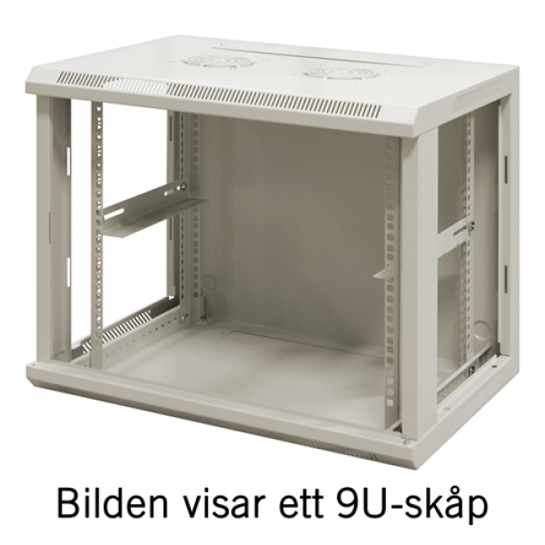 TOTEN System Z, 19” väggskåp, 12U, 600x600, glasdörr, vit ZS66126000