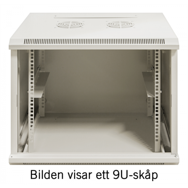 TOTEN System Z, 19” väggskåp, 12U, 600x600, glasdörr, vit ZS66126000